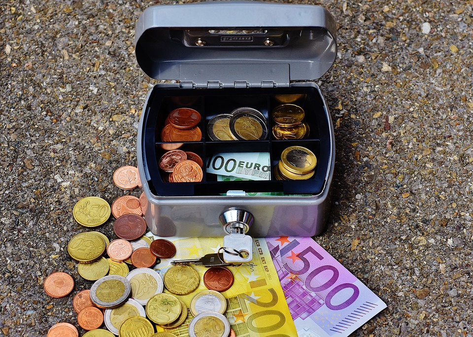 eura v pokladničce